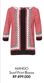SHOP MANGO Scarf Print Blouse