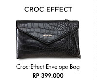 SHOP Croc Effect Envelope Bag