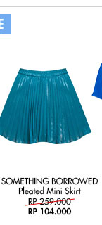 Shop SOMETHING BORROWED Pleated Mini Skirt