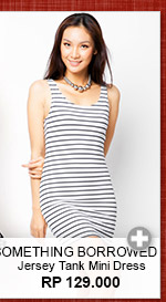 Shop SOMETHING BORROWED Jersey Tank Mini Dress