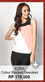 Shop EZRA Clour Blocked Sleevless