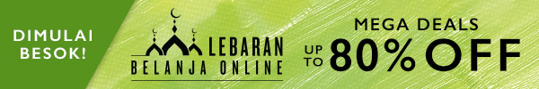 LEBARAN BELANJA ONLINE - MEGA DELAS UP TO 80% OFF