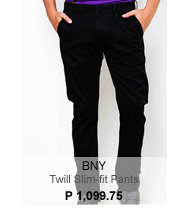 Twill Slim-Fit Pants