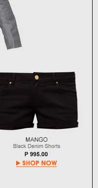 Black Denim Shorts