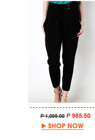  Black Megan Relaxed Pleated Pants