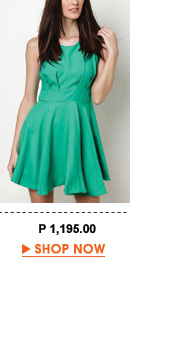Green Amira Bias Cut Dress
