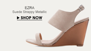 Suede Strappy Metallic Wedges