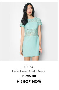Lace Panel Shift Dress