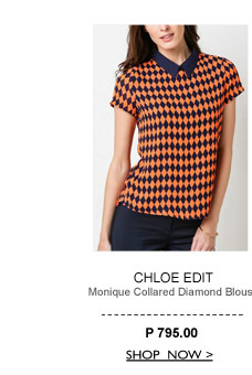 Monique Collared Diamond Blouse