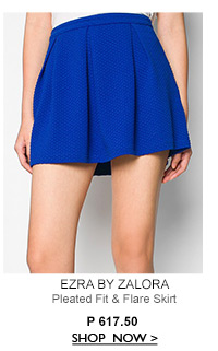 Pleated Fit & Flare Skirt