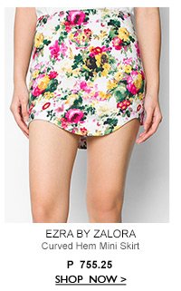 Curved Hem Mini Skirt