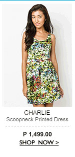 Scoopneck Printed Dress