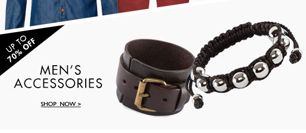 Shop Men's Accessories Up to 70% OFF