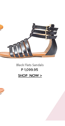 Black Flats Sandals