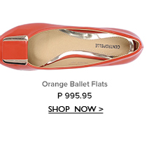 Orange Ballet Flats