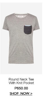 Round Neck with Knit Pocket