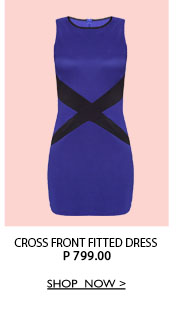 Cross Front Fitted Dress