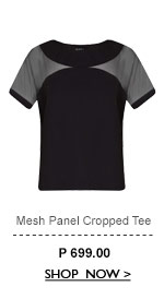 Mesh Panel Cropped Tee