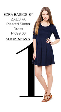 Pleated Skater Dress