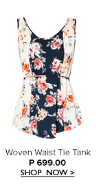 Woven Waist Tie Tank