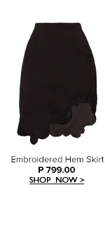 Embroided Hem Skirt