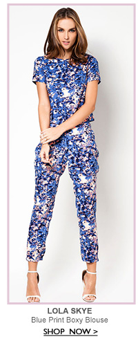 Blue Print Blouse