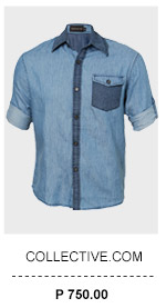 Chambray Shirt with Texture Pocket