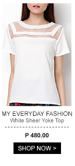White Sheer Yoke Top